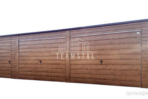GARAŻ BLASZANY 8m x 6m - spad tył - 2x Brama drzwi TS312